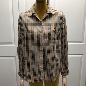 Vintage Burberrys Women’s button down shirt